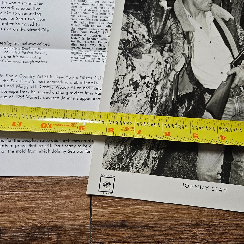 Vintage 1960s Johnny Seay Country Music 8x10 Press Photo & Press Releases - Picture 4 of 5